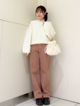 「アイテム（ヘアピン）」を使った、flowerさん（レディース・154cm）の冬コーディネート