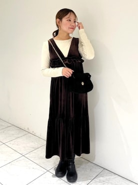 「flower（フラワー）のアイテム」を使った、flowerさん（レディース・153cm）の冬コーディネート