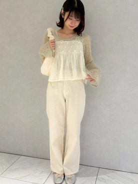 「flower（フラワー）のアイテム」を使った、flowerさん（レディース・151cm）の春コーディネート