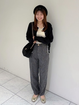 「アイテム（帽子）」を使った、flowerさん（レディース・147cm）の秋コーディネート