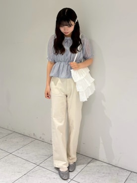 「flower（フラワー）のアイテム」を使った、flowerさん（レディース・156cm）の夏コーディネート