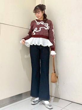 「flower（フラワー）のアイテム」を使った、flowerさん（レディース・161cm）の冬コーディネート