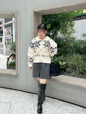 「flower（フラワー）のアイテム（バッグ）」を使った、flowerさん（レディース・146cm）の秋コーディネート