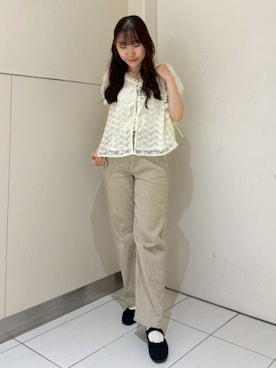 「flower（フラワー）のアイテム」を使った、flowerさん（レディース・154cm）の夏コーディネート
