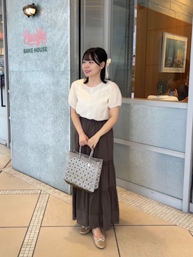 「アイテム（バレエシューズ）」を使った、flowerさん（レディース・146cm）の夏コーディネート