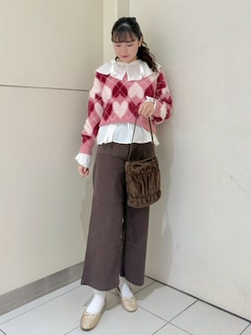 「アイテム（バレエシューズ）」を使った、flowerさん（レディース・161cm）の秋コーディネート