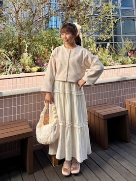 「flower（フラワー）のアイテム」を使った、flowerさん（レディース・154cm）の春コーディネート