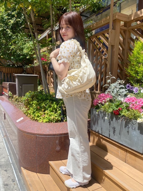 flower - flowerブラウス 30%OFF】flower collar blouse～ﾌﾗﾜｰｶﾗｰﾌﾞﾗｳｽ | flower