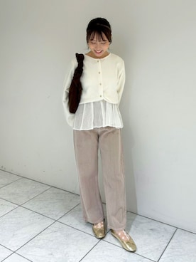 「アイテム（リング）」を使った、flowerさん（レディース・151cm）の秋コーディネート