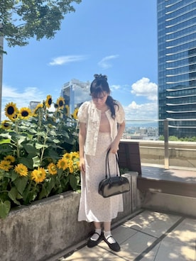 「アイテム（シュシュ）」を使った、flowerさん（レディース・161cm）の夏コーディネート