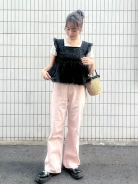 「アイテム（シュシュ）」を使った、flowerさん（レディース・152cm）の夏コーディネート