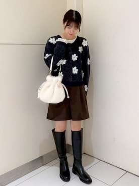 「flower（フラワー）のアイテム」を使った、flowerさん（レディース・151cm）の冬コーディネート