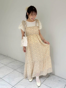 「アイテム（リング、ホワイト系）」を使った、flowerさん（レディース・151cm）の夏コーディネート