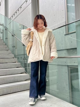 「アイテム（ヘアピン）」を使った、flowerさん（レディース・152cm）の秋コーディネート