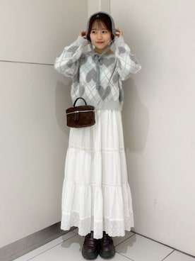 「アイテム（イヤーマフ）」を使った、flowerさん（レディース・154cm）の秋コーディネート