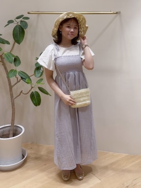 「バルーンスリーブ」｜flowerさん（レディース・153cm）の夏コーディネート