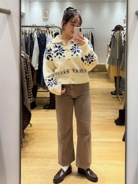 「アイテム（シュシュ）」を使った、flowerさん（レディース・168cm）の秋コーディネート