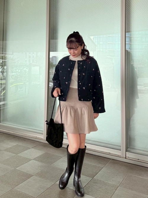 セール】フォーリングフラワーコート（ノーカラーコート）｜flower