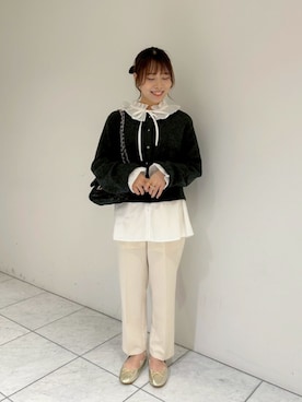「アイテム（シュシュ）」を使った、flowerさん（レディース・151cm）の秋コーディネート