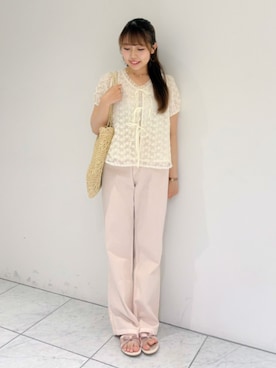 「flower（フラワー）のアイテム」を使った、flowerさん（レディース・154cm）の夏コーディネート