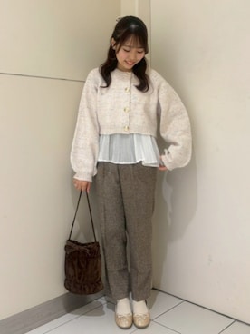 「アイテム（バレエシューズ）」を使った、flowerさん（レディース・154cm）の秋コーディネート