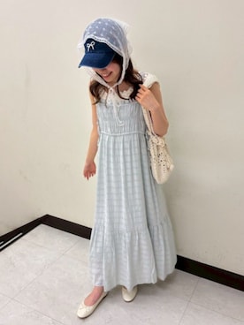 「アイテム（その他ヘアアクセサリー）」を使った、flowerさん（レディース・153cm）の夏コーディネート