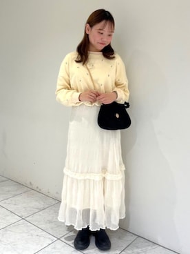 「flower（フラワー）のアイテム」を使った、flowerさん（レディース・153cm）の冬コーディネート