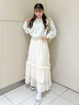 「flower（フラワー）のアイテム」を使った、flowerさん（レディース・154cm）の冬コーディネート