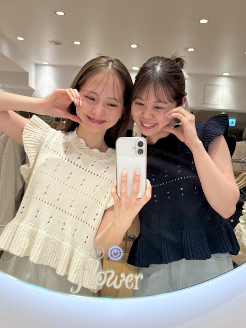 flower（フラワー）の「ブロッサムボーダートップ（Tシャツ