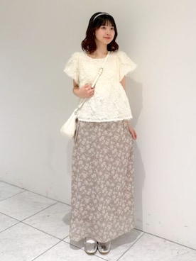 「flower（フラワー）のアイテム」を使った、flowerさん（レディース・151cm）の春コーディネート
