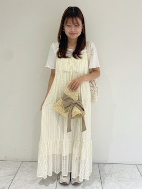 「アイテム（帽子）」を使った、flowerさん（レディース・147cm）の夏コーディネート