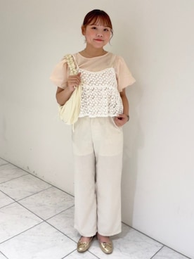 「アイテム（キャミソール）」を使った、flowerさん（レディース・153cm）の夏コーディネート