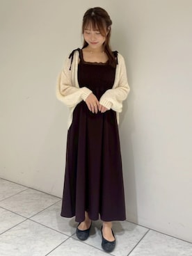 「ブラウンコーデ」｜「アイテム（カーディガン/ボレロ）」を使った、flowerさん（レディース・151cm）の秋コーディネート