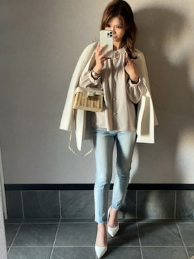 「UNITED ARROWS（ユナイテッドアローズ）のアイテム（その他アウター）」を使った、さやさん（レディース・158cm）の春コーディネート