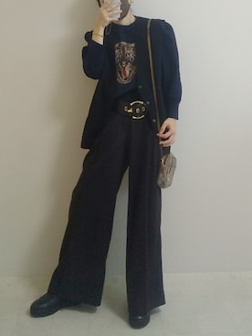 「CROSSPLUS ONLINE（クロスプラスオンライン）のアイテム」を使った、Aoiさん（レディース・154cm）の秋コーディネート