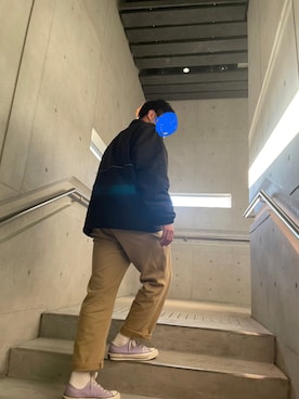 「HUF」｜「アイテム（ナイロンジャケット）」を使った、fukuさん（メンズ・169cm）の秋コーディネート