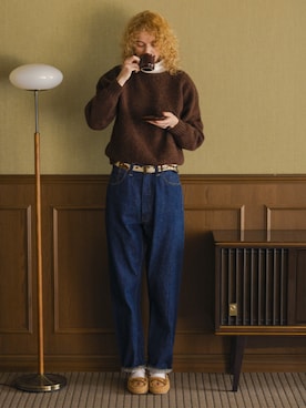 「アイテム（モカシン/デッキシューズ）」を使った、MINNETONKAONLINESHOPさん（レディース・160cm）の秋コーディネート