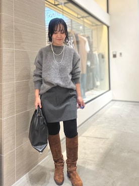 「アイテム（アクセサリー）」を使った、take3momさん（レディース・149cm）の秋コーディネート