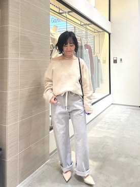 「アイテム（チョーカー）」を使った、take3momさん（レディース・149cm）の冬コーディネート