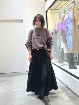 「アイテム（ボストンバッグ）」を使った、take3momさん（レディース・149cm）の秋コーディネート