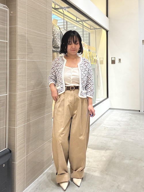 45rpmツイードハンドニットボレロカーディガン La boutique BonBon】ツイードニットボレロカーディガン | OUTLET