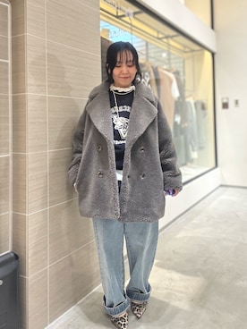 「Whim Gazette（ウィムガゼット）の【Hoaw.】シルバービース ロングネックレス（ネックレス）」を使った、take3momさん（レディース・149cm）の秋コーディネート