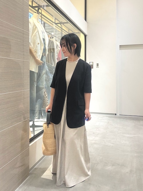 25SS ウィムガゼット/ジュートライクハーフスリーブジャケット TOKYOノーカラー ファッション 新品 25SS ウィムガゼット