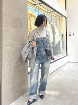 「アイテム（オールインワン・サロペット）」を使った、take3momさん（レディース・149cm）の秋コーディネート