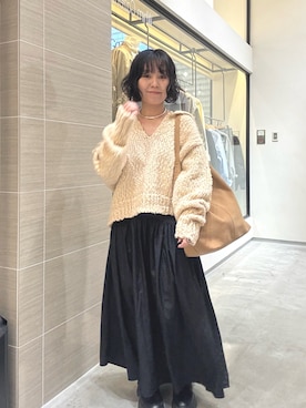 「THE PAUSE（ザ ポーズ）のアイテム」を使った、take3momさん（レディース・149cm）の冬コーディネート