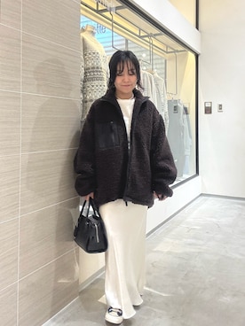 「アイテム（ボストンバッグ）」を使った、take3momさん（レディース・149cm）の秋コーディネート