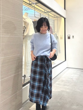 「アイテム（チョーカー）」を使った、take3momさん（レディース・149cm）の冬コーディネート