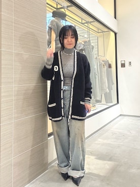 「ニットカーディガン」｜take3momさん（レディース・149cm）の秋コーディネート