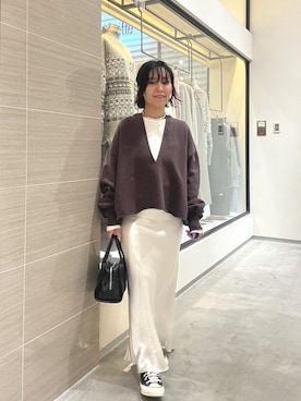 「アイテム（ボストンバッグ）」を使った、take3momさん（レディース・149cm）の秋コーディネート