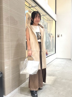「アイテム（トートバッグ）」を使った、take3momさん（レディース・149cm）の夏コーディネート